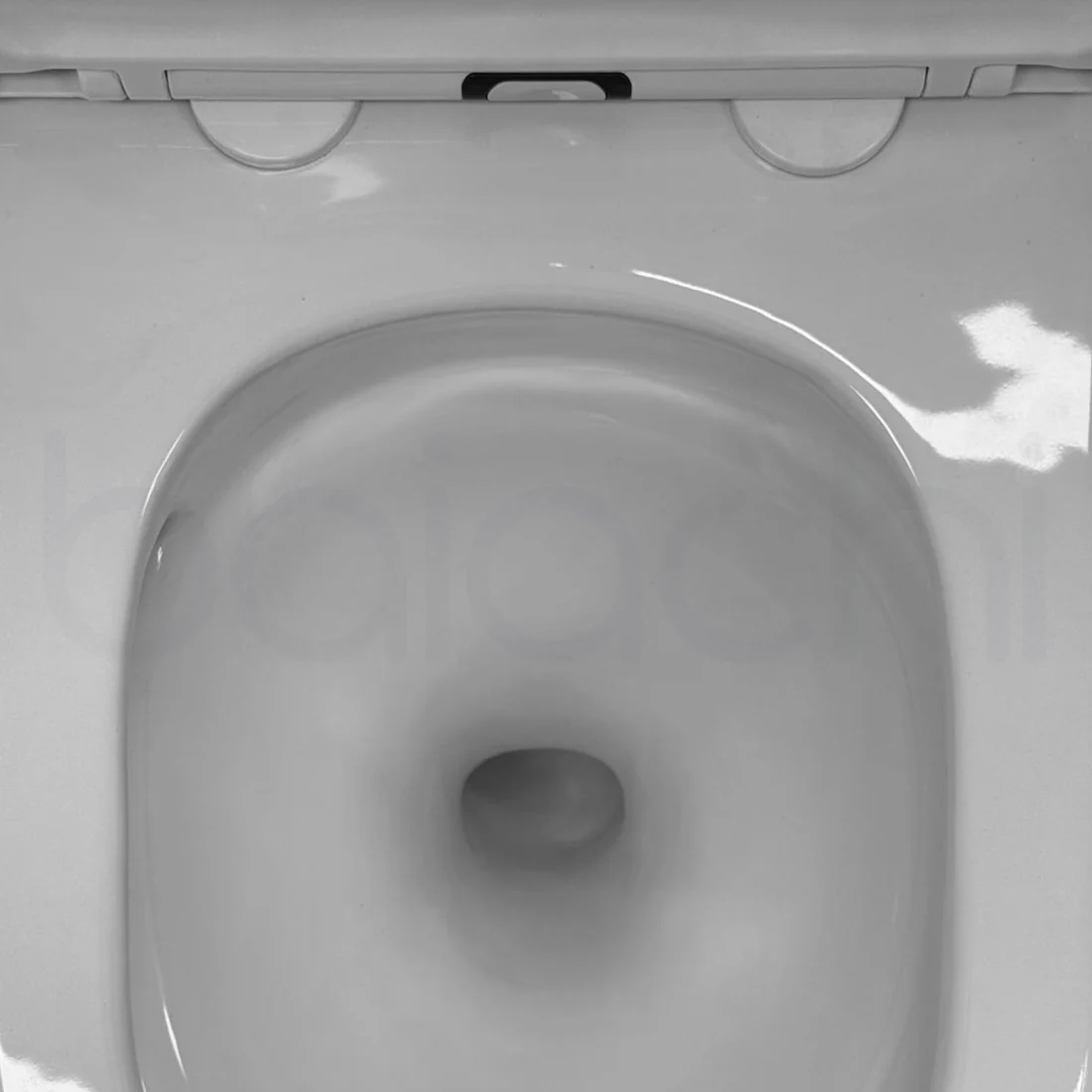 Habana Tornado Rimless Quiet Flush In Wall Toilet Suite with Round Matte Black Flushing Buttons - Image 14