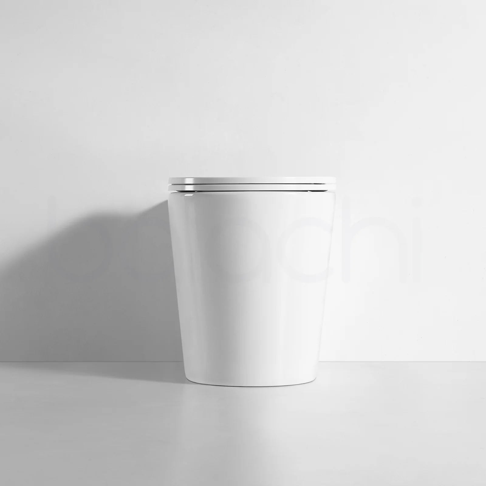 Habana Tornado Rimless Quiet Flush In Wall Toilet Suite with Round Matte Black Flushing Buttons - Image 4