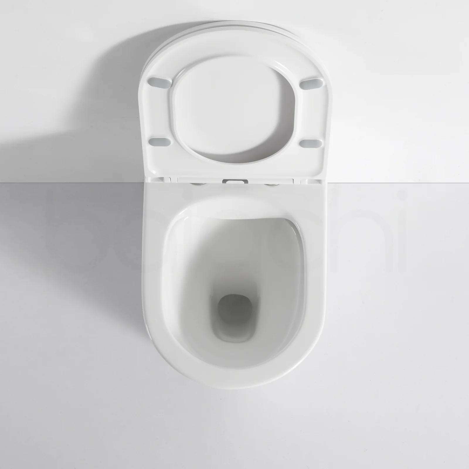 Habana Tornado Rimless Quiet Flush In Wall Toilet Suite with Round Matte Black Flushing Buttons - Image 9