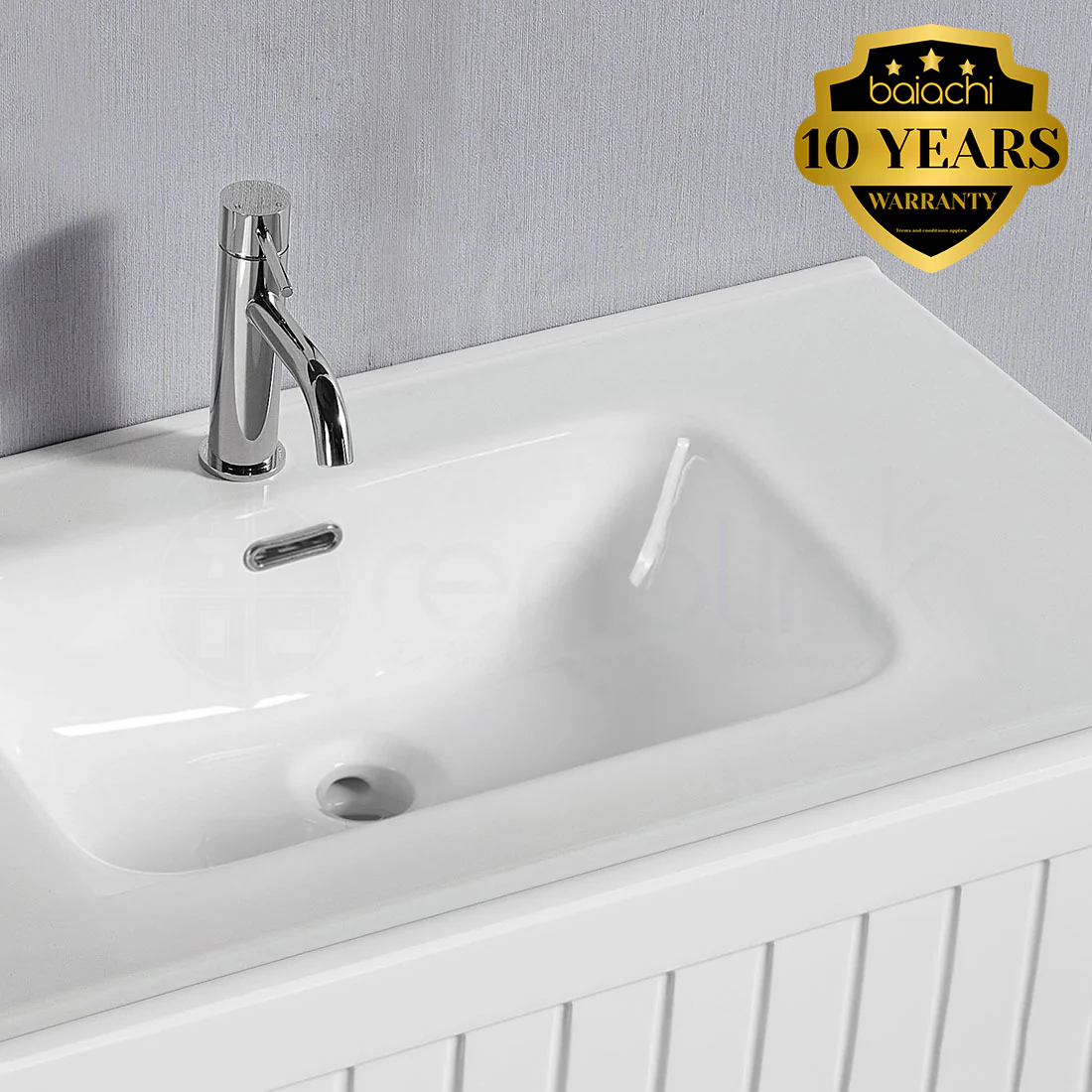Hampton 600mm PVC Wall Hung Bathroom Vanity Ceramic Basin
