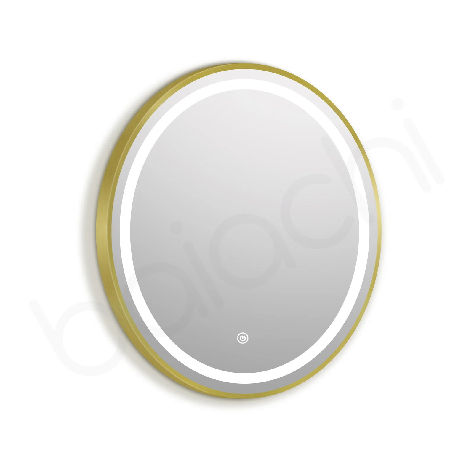 Baiachi Otus LED Round 600mm Frame Mirror Brushed Gold - Image 4