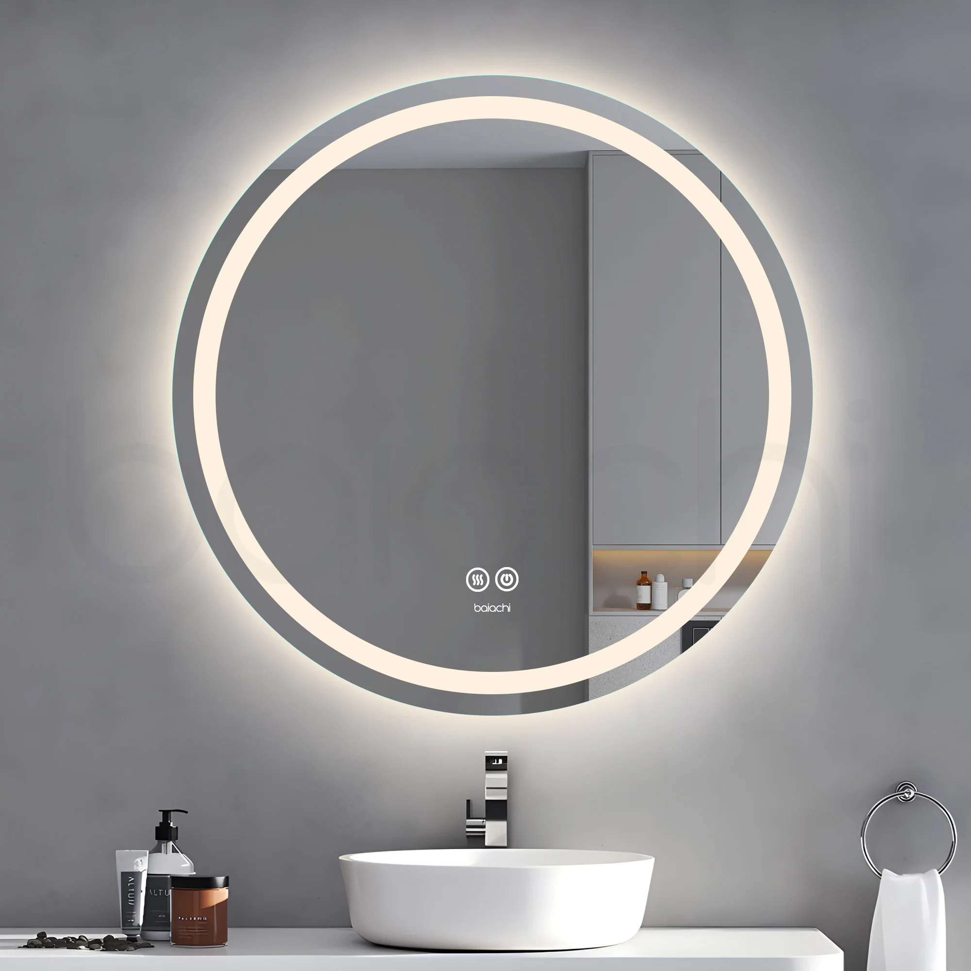 Baiachi Otus LED Round 900mm Frameless Mirror - Image 2