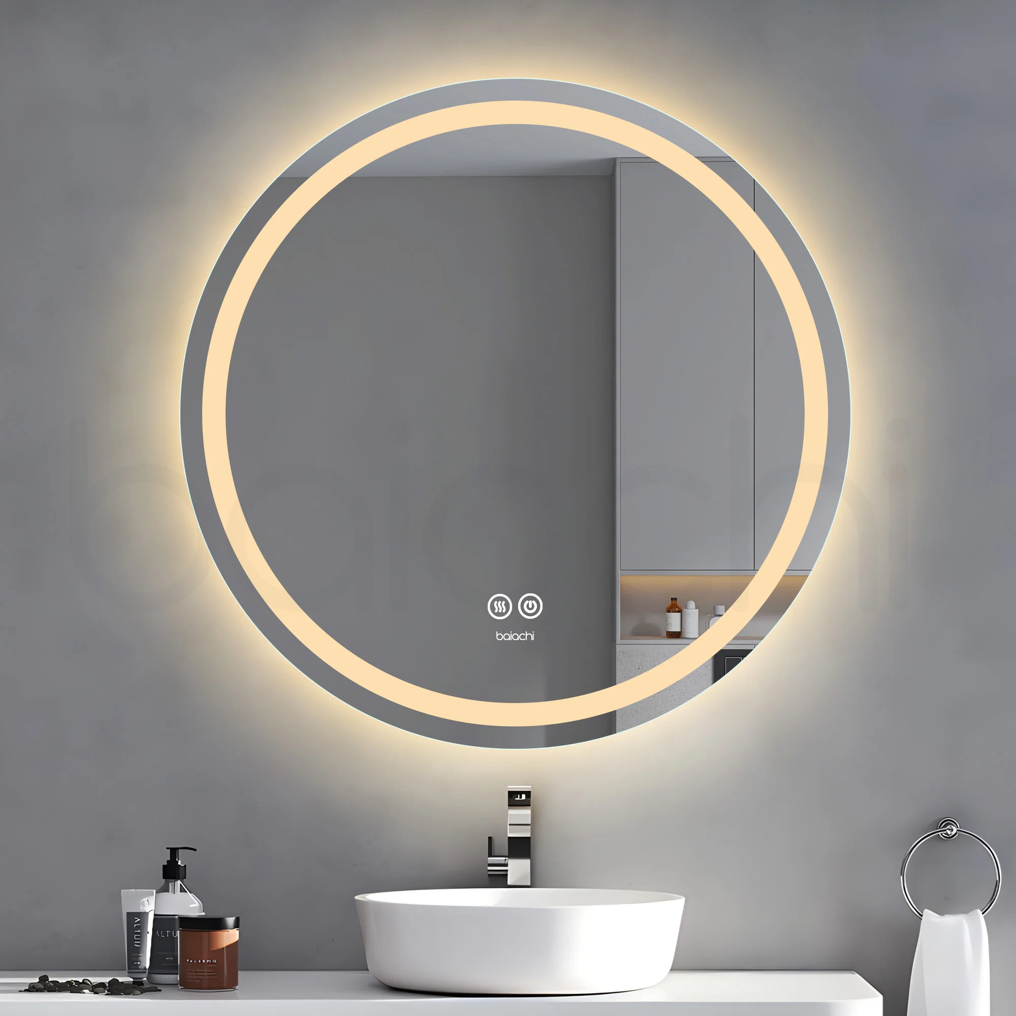 Baiachi Otus LED Round 900mm Frameless Mirror - Image 3