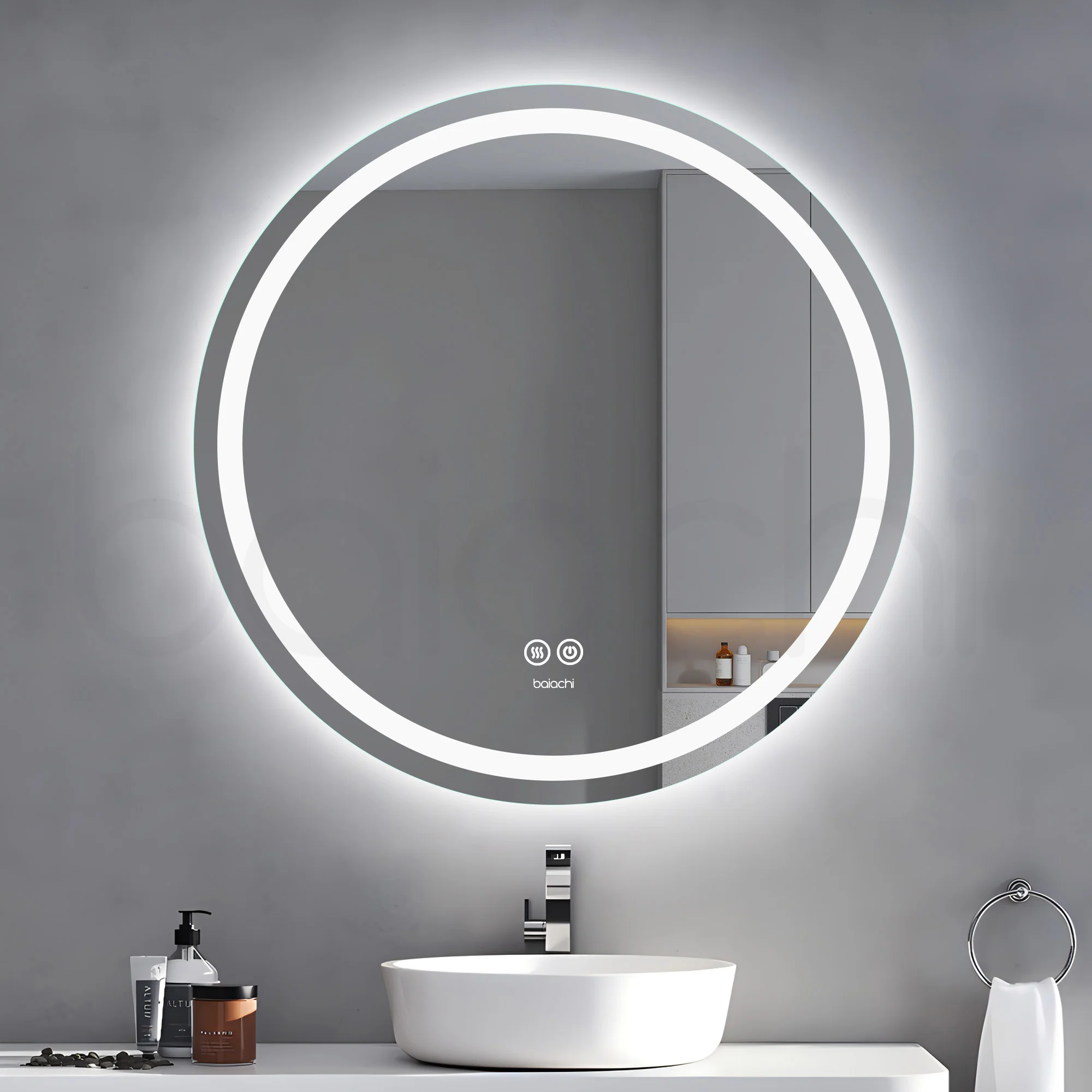 Baiachi Otus LED Round 900mm Frameless Mirror - Image 6