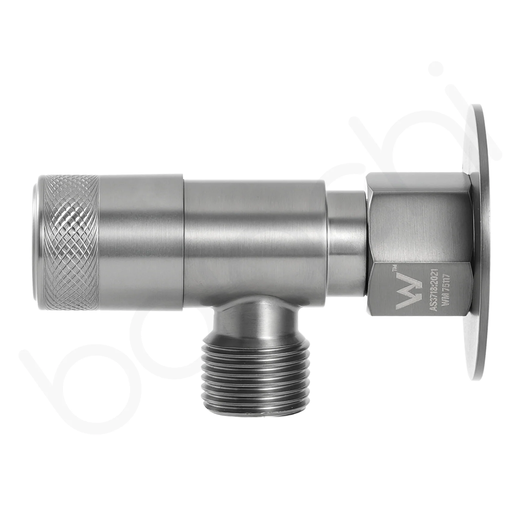 Baiachi Shattaf Loose Nut Mini Cistern Stop Stainless Steel Quarter Turn with Backflow Valve - Image 2