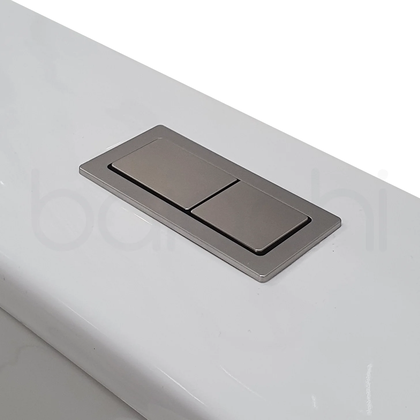 Baiachi Toilet Suite Cistern Lid Flushing Buttons Brushed Nickel - Image 2