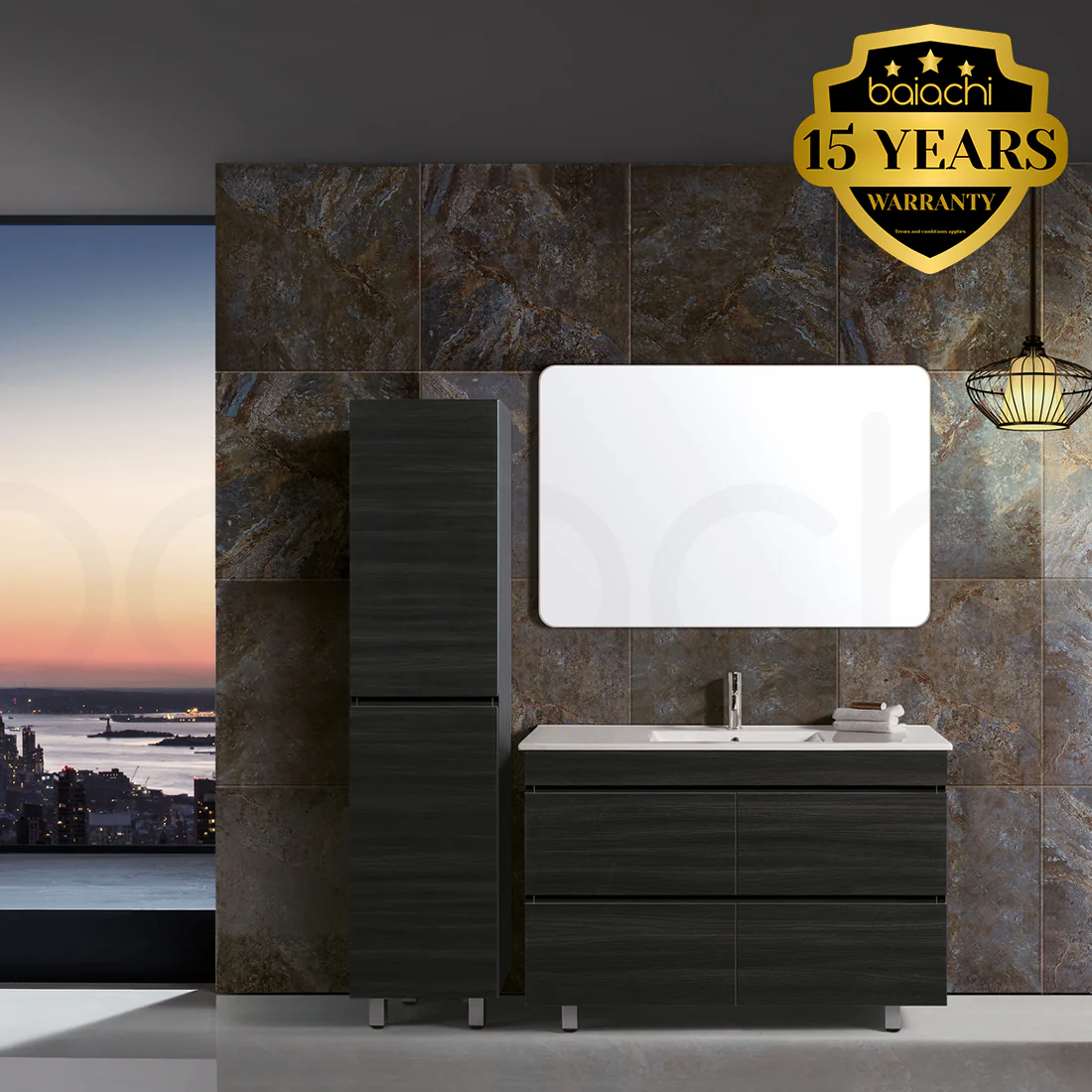 Baiachi vellena 1200mm Plywood Empire Oak Bathroom Vanity Cabinet