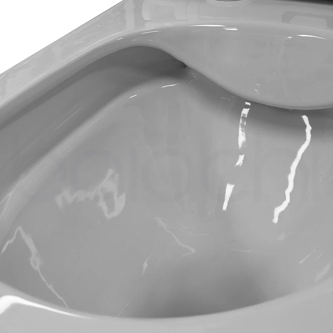 Ballina Rimless In Wall Toilet Suite with Round Stainless Steel Brushed Copper Flushing Buttons - Image 11