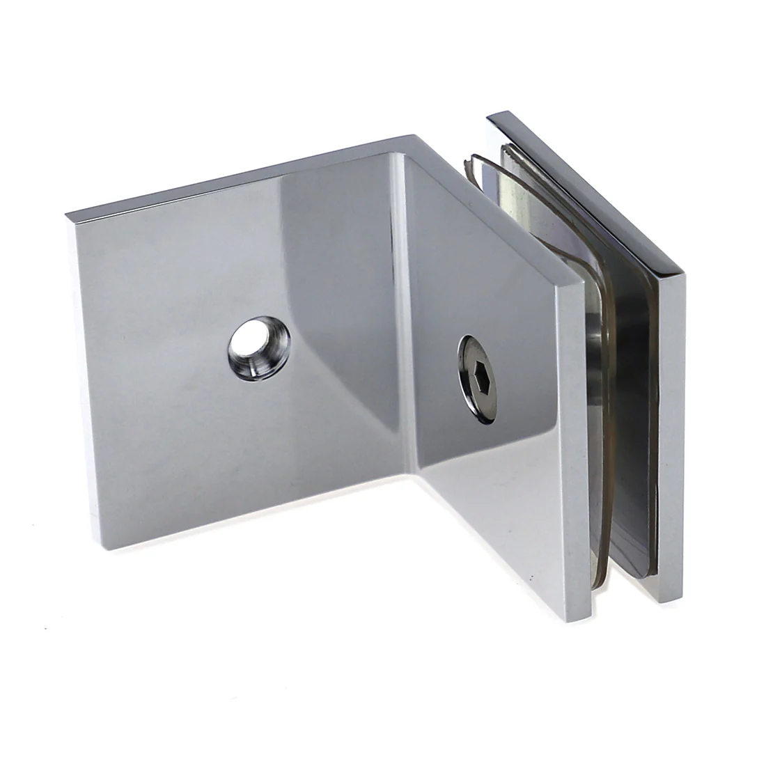 Bathroom Shower Screen Glass Wall Floor Brackets Clips Clamps Mount Brass Chrome - Image 6