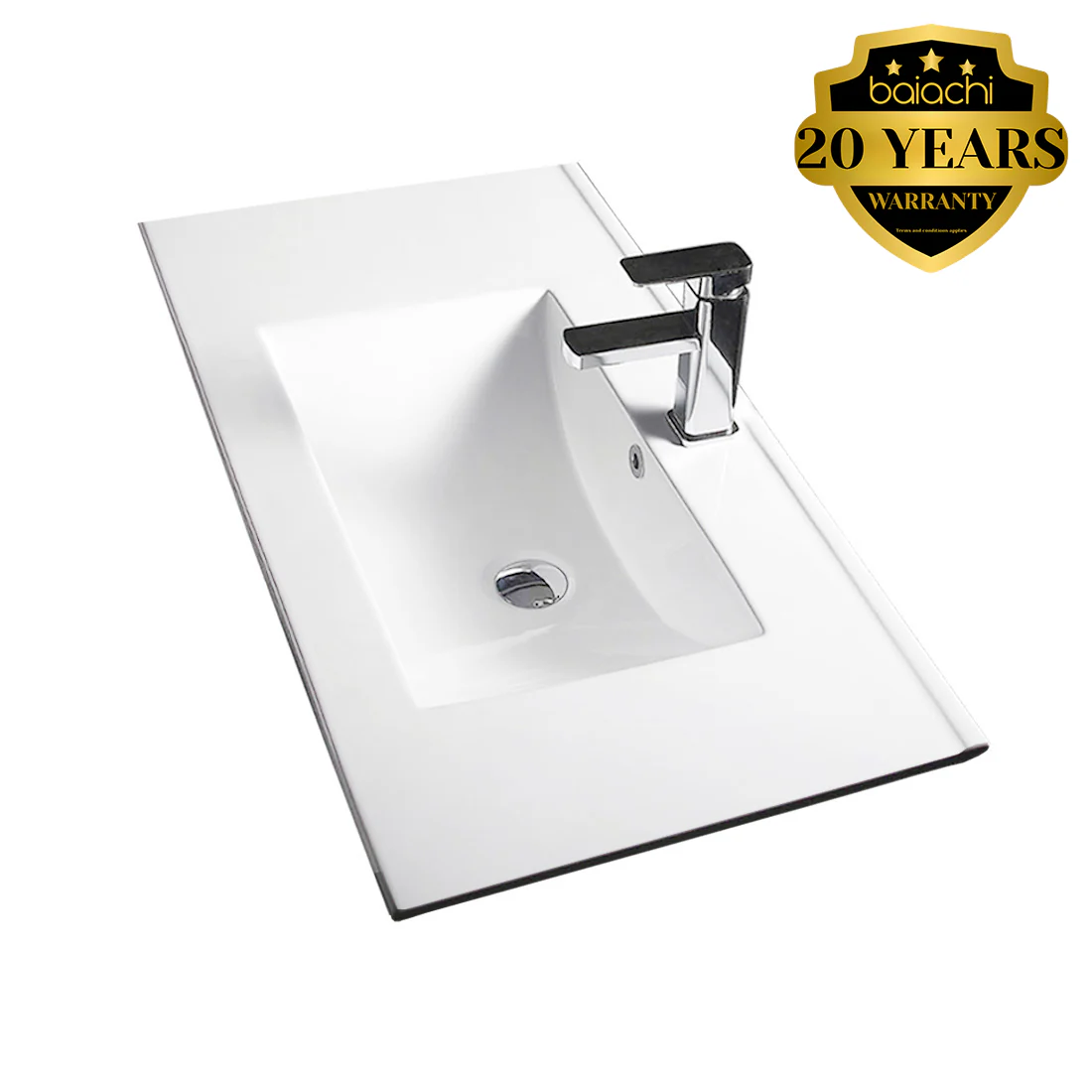 Bathroom Vanity White Ceramic Thin Edge Basin - 60E