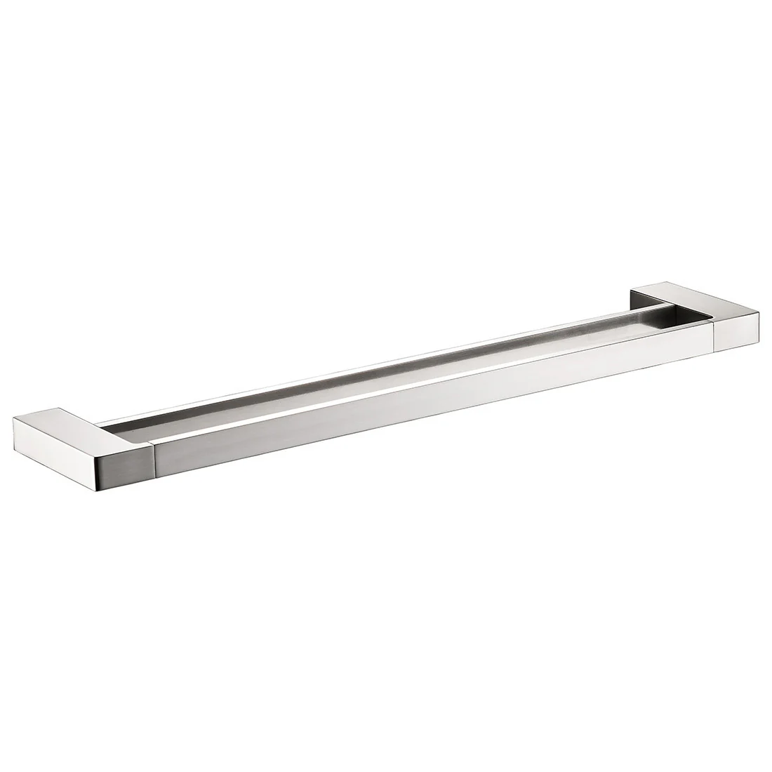 Ceram Double Towel Rail 800mm Brushed Nickel - Image 3