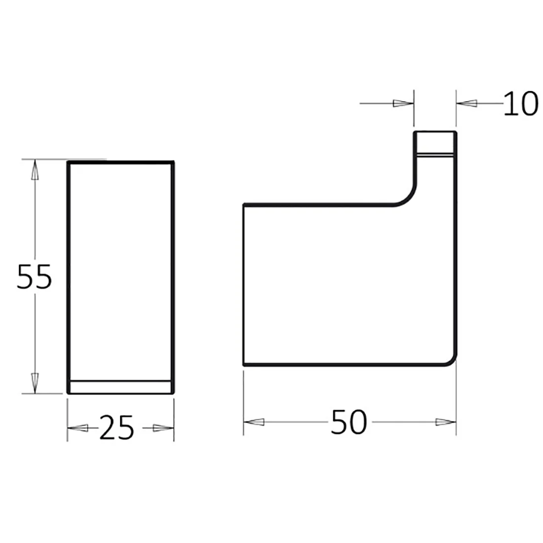 Ceram Robe Hook Chrome - Image 2
