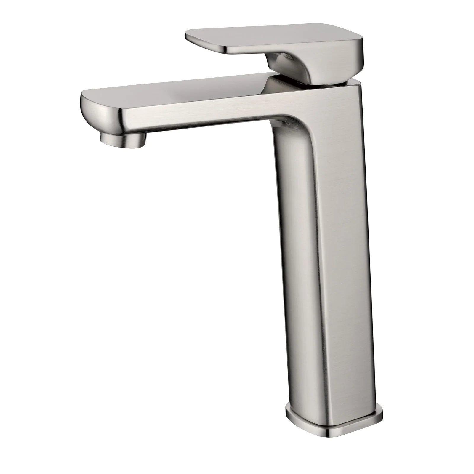 Eden Soft Square High Rise Basin Mixer Brushed Nickel - Image 4