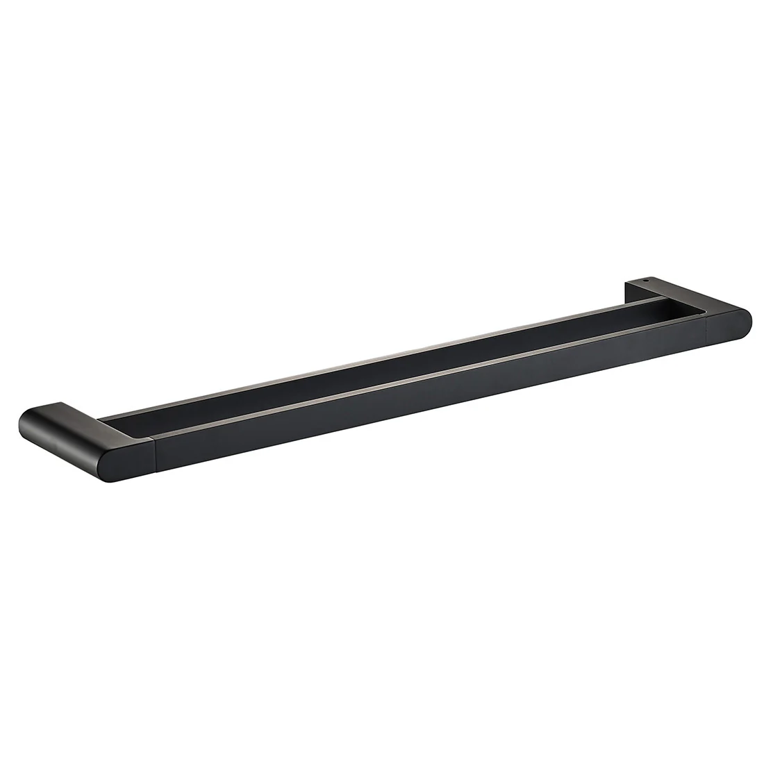 Flores Double Towel Rail 600mm Matte Black - Image 3