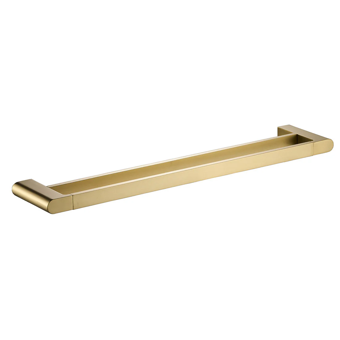 Flores Double Towel Rail 800mm Brushed Gold - Image 3