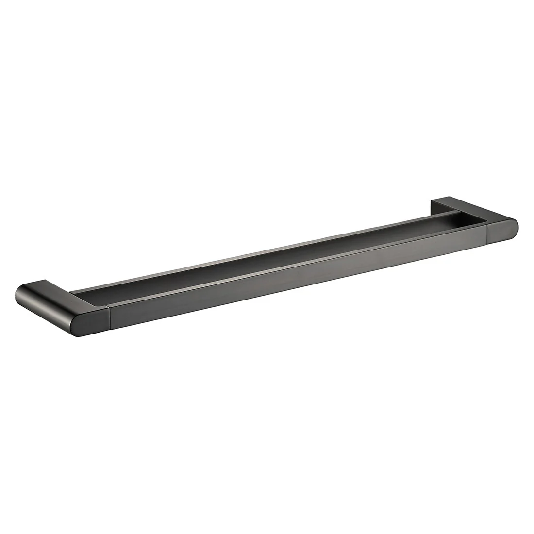 Flores Double Towel Rail 800mm Gun Metal - Image 3