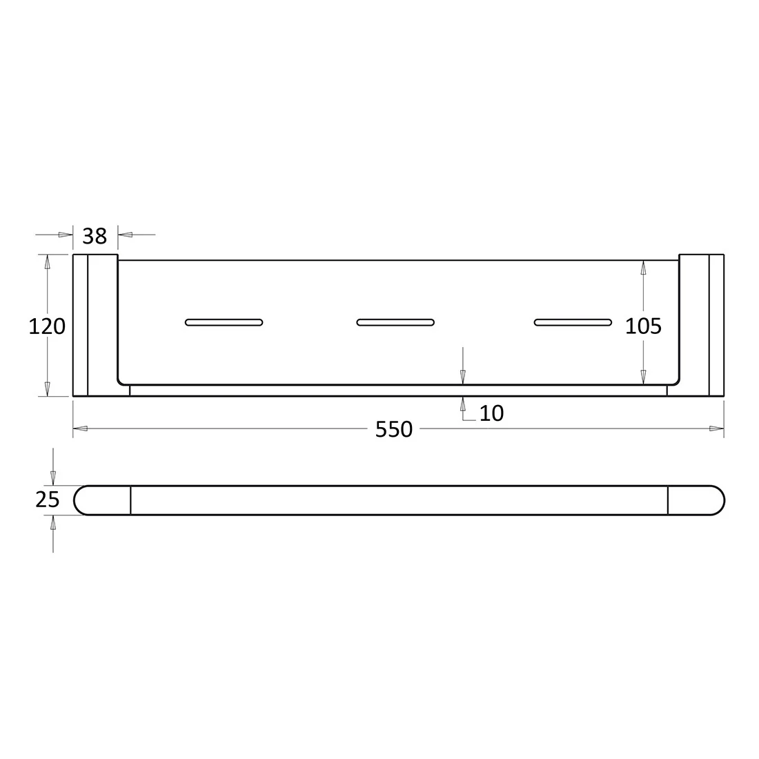 Flores Metal Shelf Matte Black - Image 2