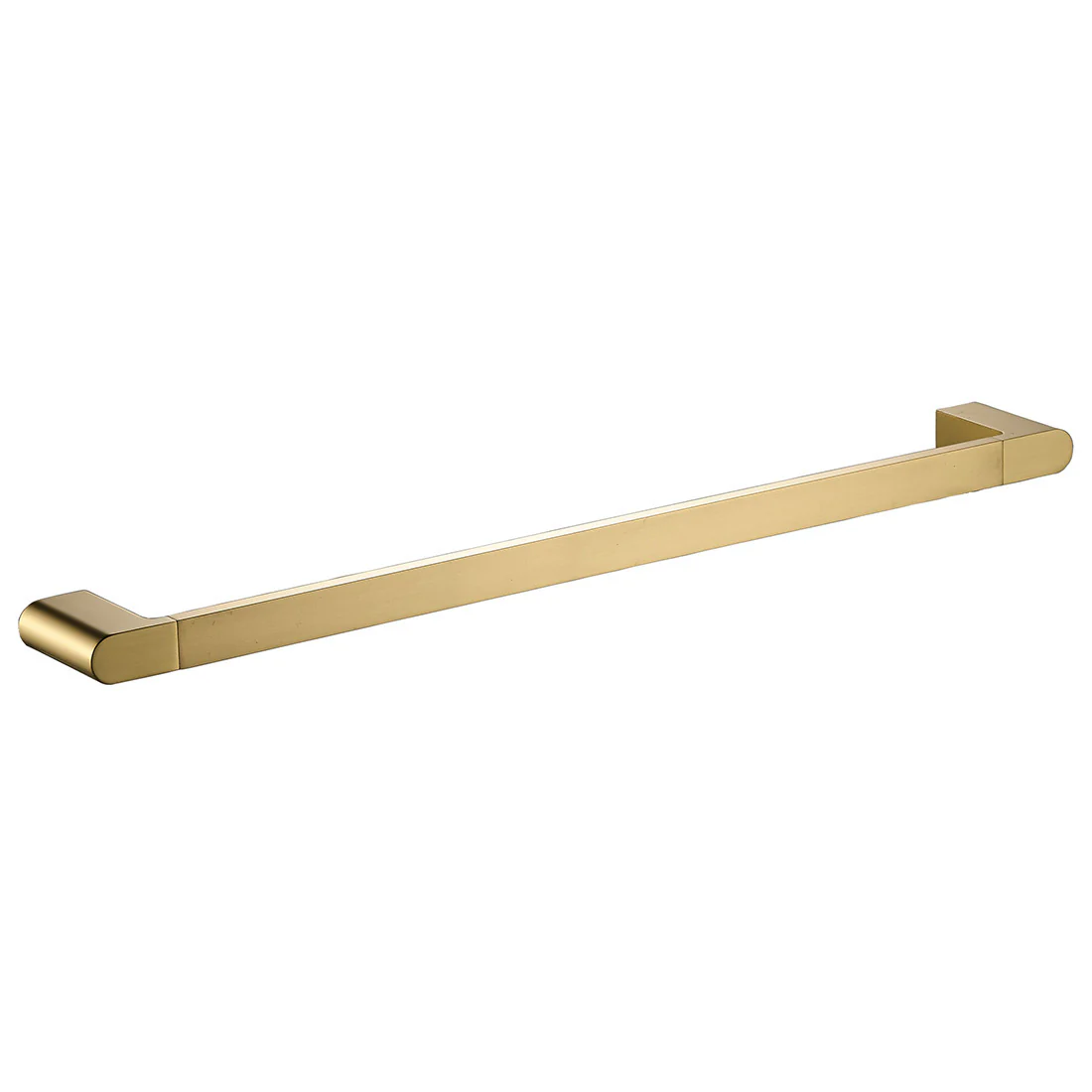 Flores Single Towel Rail 600mm Brushed Gold - Image 3