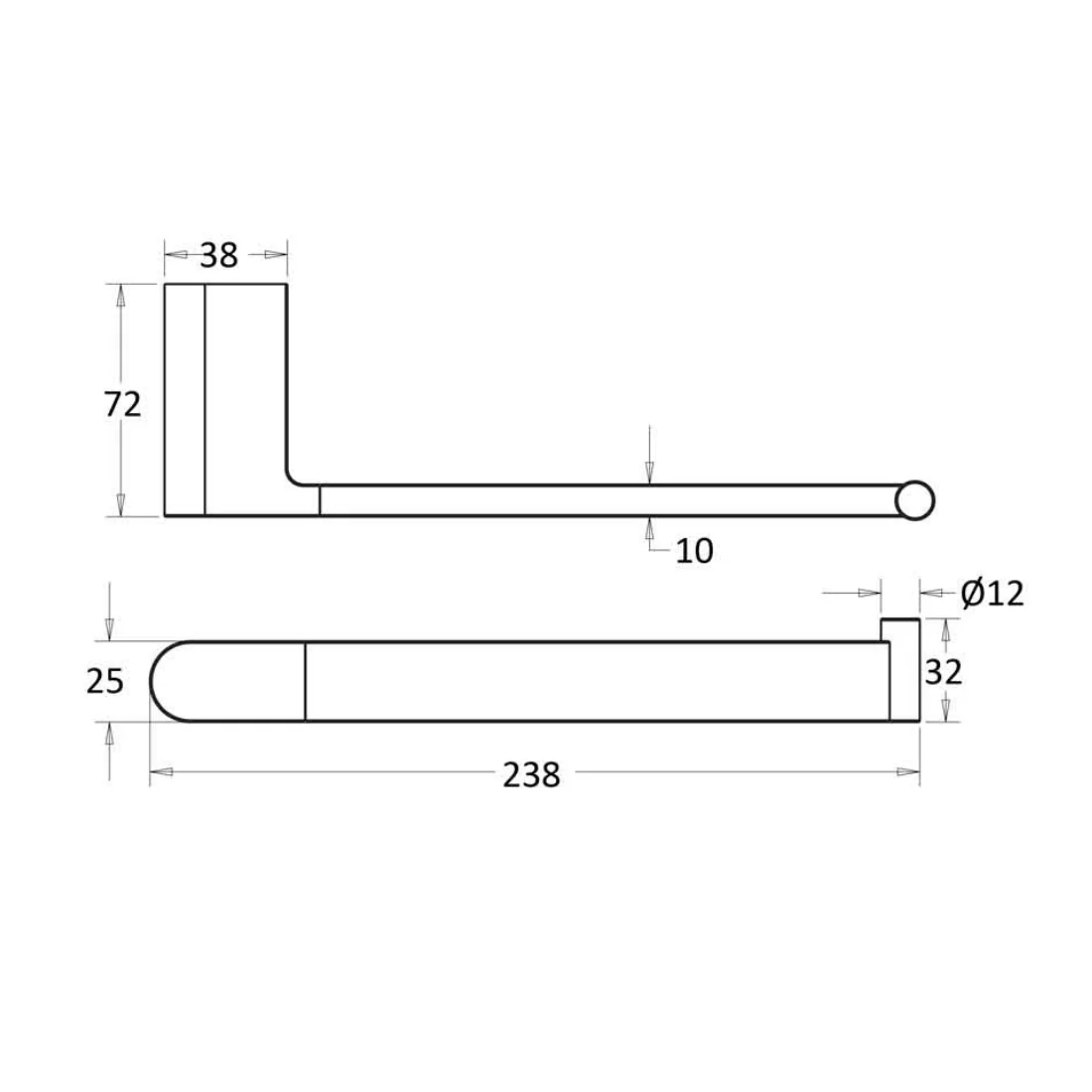 Flores Towel Bar Gun Metal - Image 2