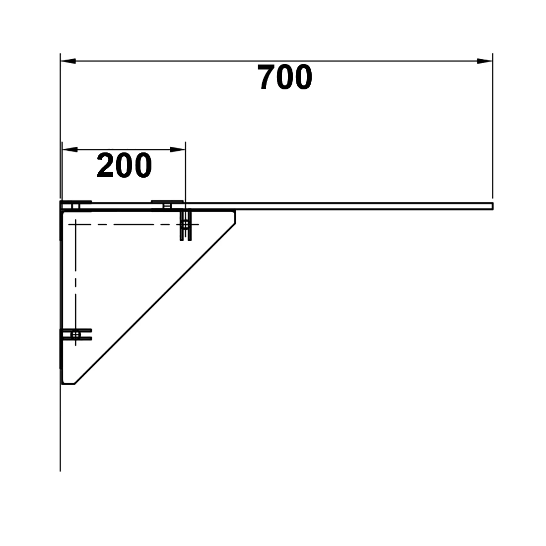 Frameless Bath Panel Shower Screen 700x1450mm Chrome - Image 4