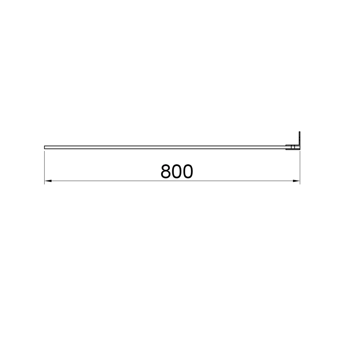 Frameless Shower Screen 800mm Brushed Gold - Image 3