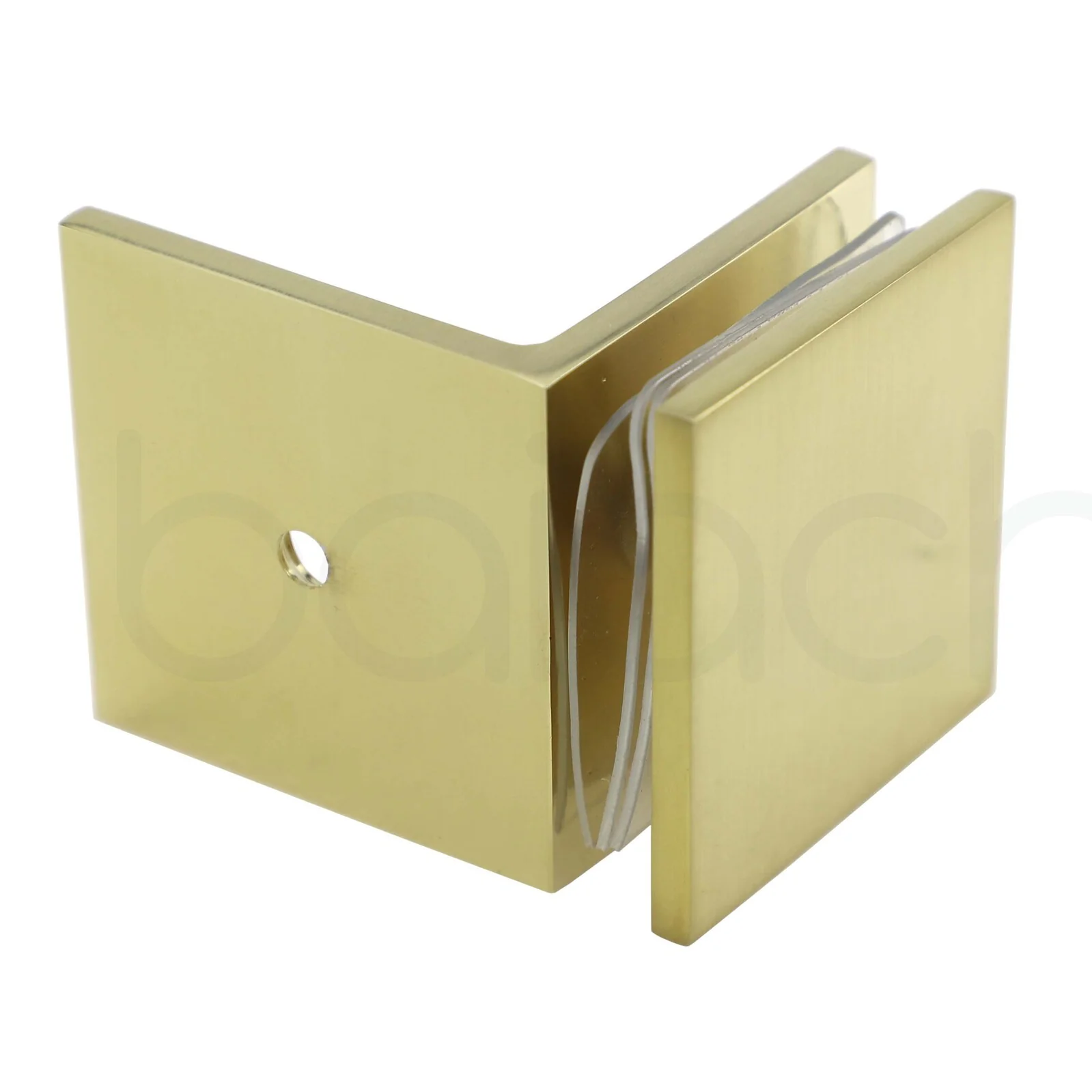 Frameless Shower Screen 800mm Brushed Gold - Image 5