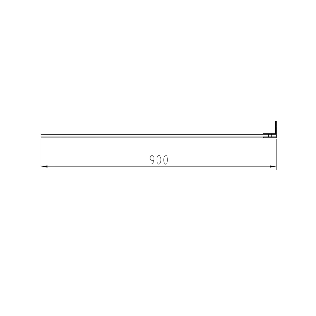 Frameless Shower Screen 900mm Brushed Gold - Image 3