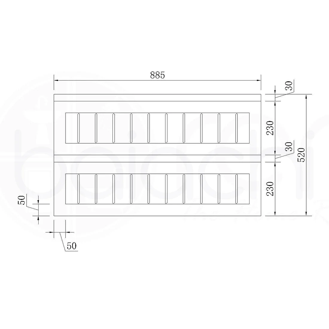 Hampton Plywood 900mm Wall Hung Bathroom Vanity White Stone - Image 2