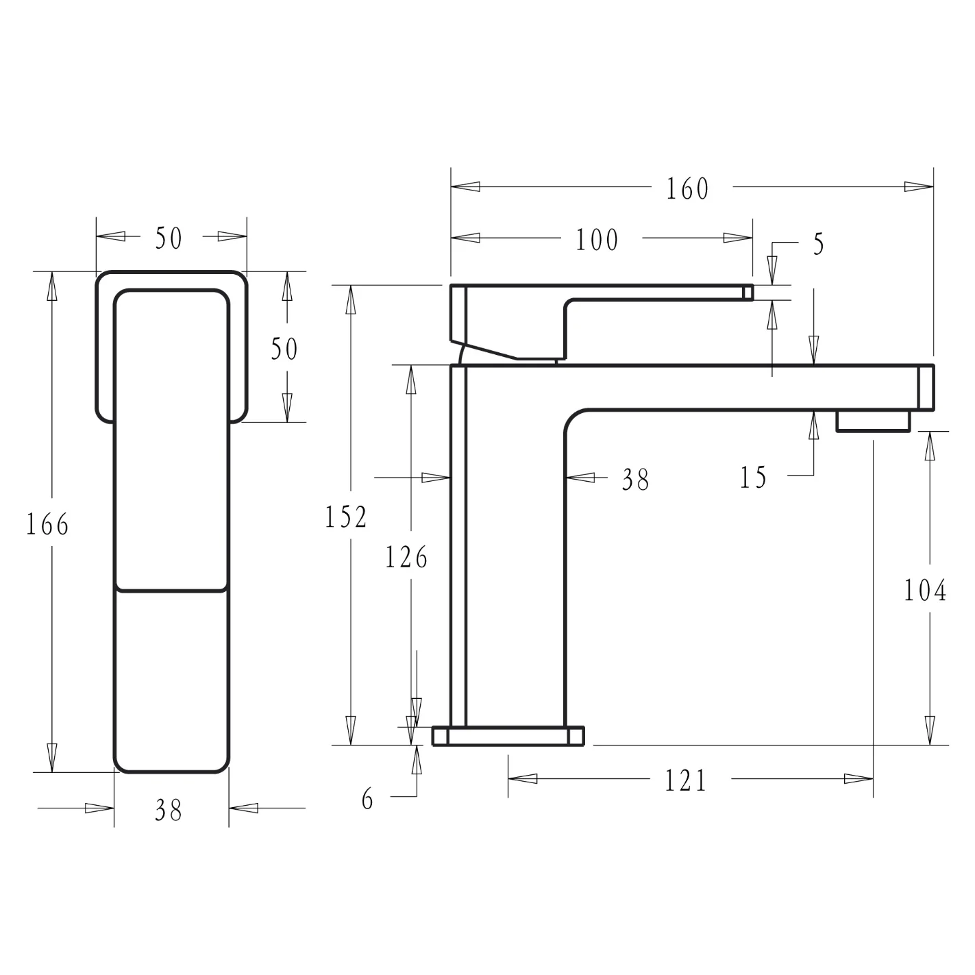 Ikon Ceram Basin Mixer Brushed Nickel - Image 2
