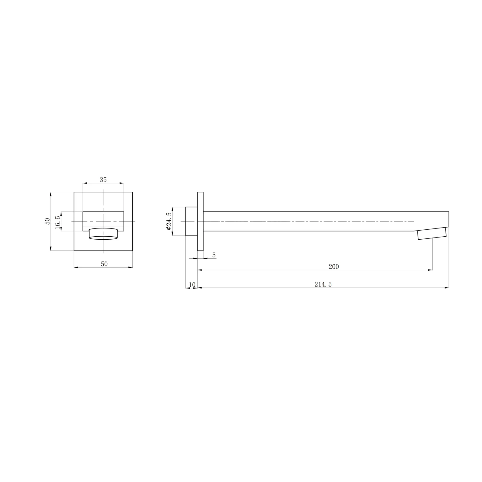 Ikon Ceram Bath Spout Brushed Nickel - Image 2