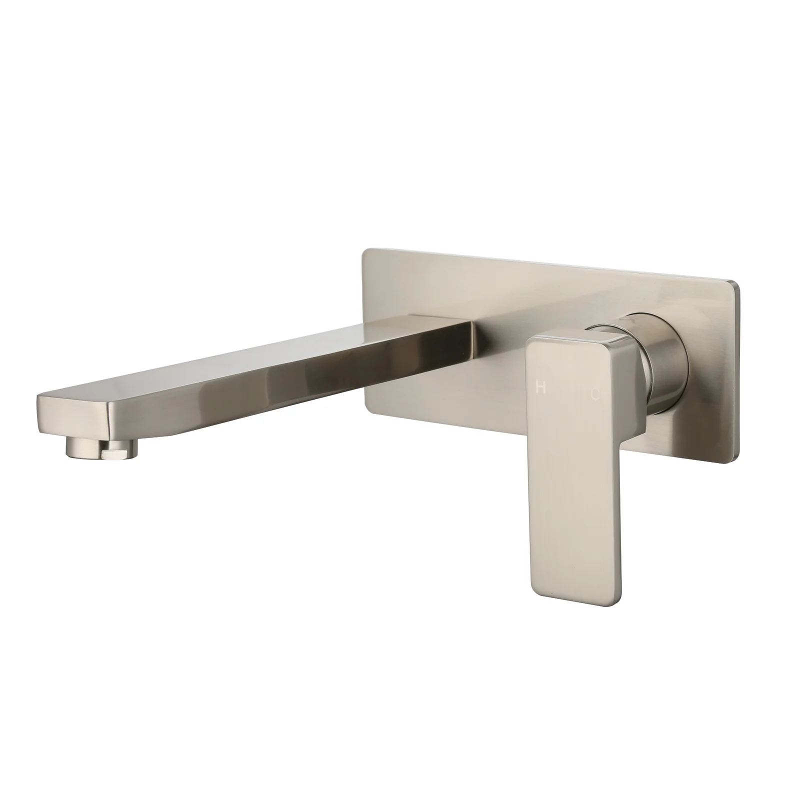 Ikon Ceram Wall Mixer With Spout Brushed Nickel