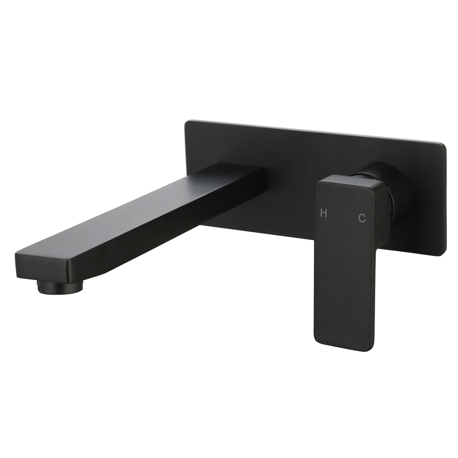 Ikon Ceram Wall Mixer With Spout Matte Black - Image 3