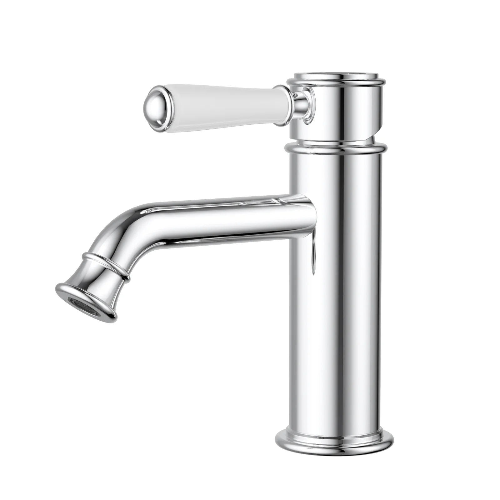 Ikon Clasico Basin Mixer Ceramic Handle Chrome