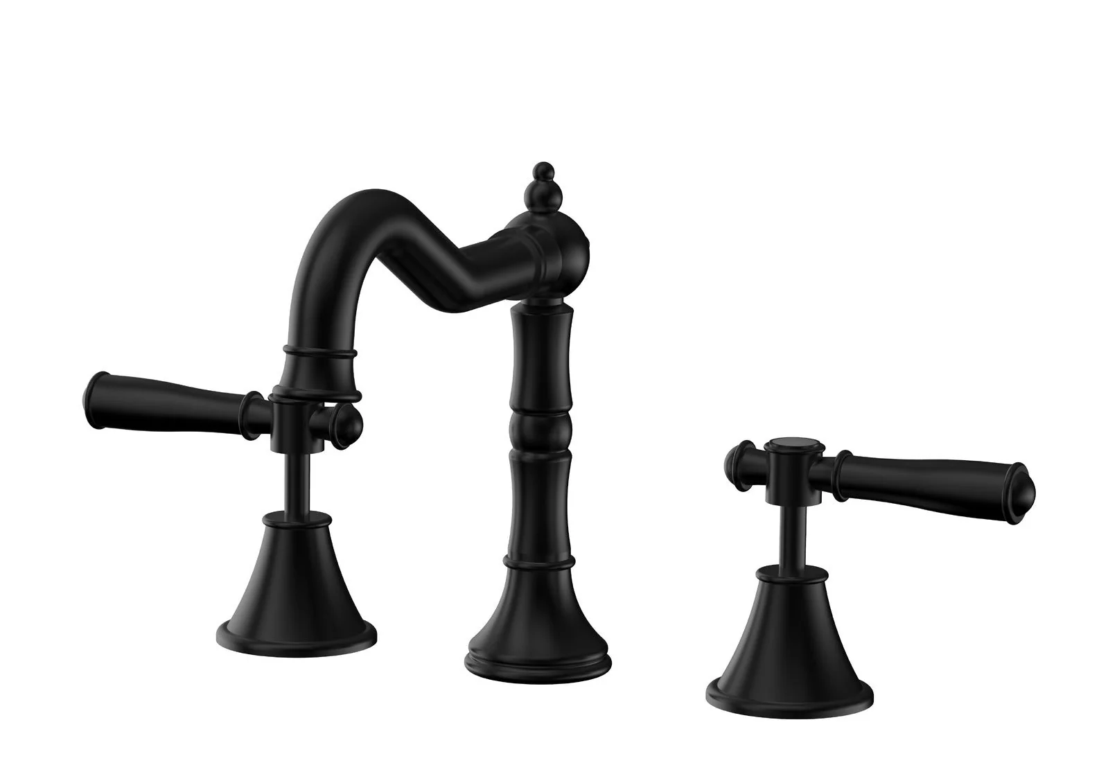 Ikon Clasico Basin Set Matte Black - Image 3