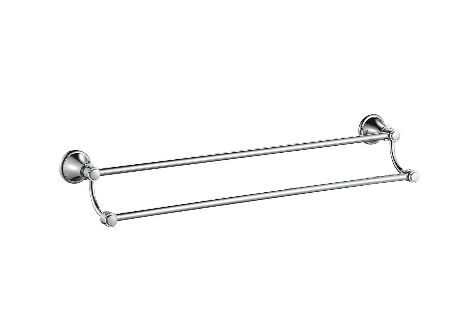 Ikon Clasico Double Towel Rail 600mm Brushed Nickel - Image 3
