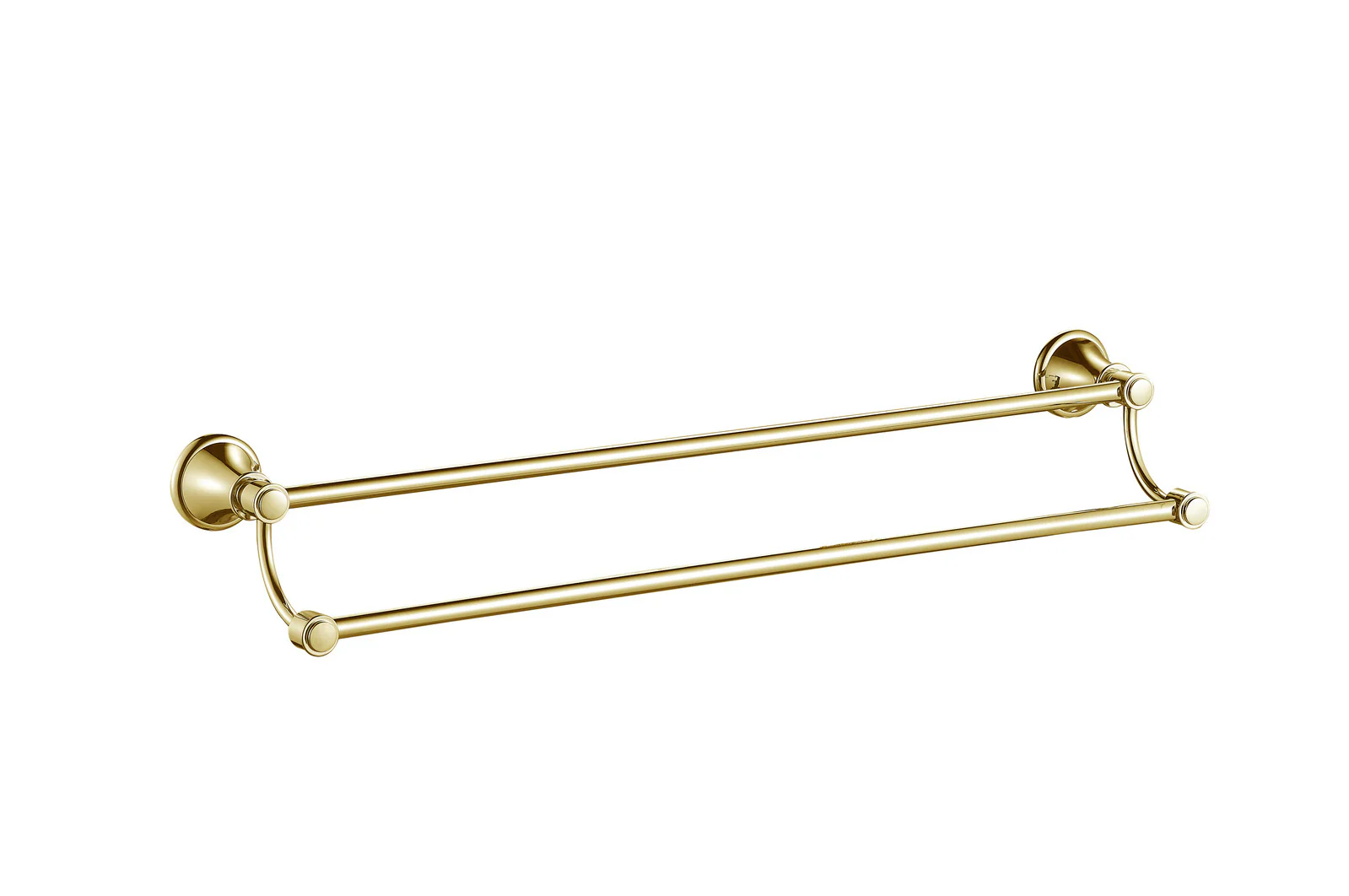Ikon Clasico Double Towel Rail 800mm Brushed Gold - Image 3