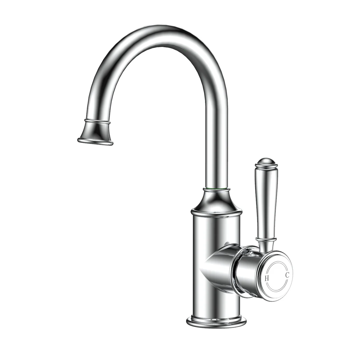 Ikon Clasico Gooseneck Basin Mixer Chrome - Image 2