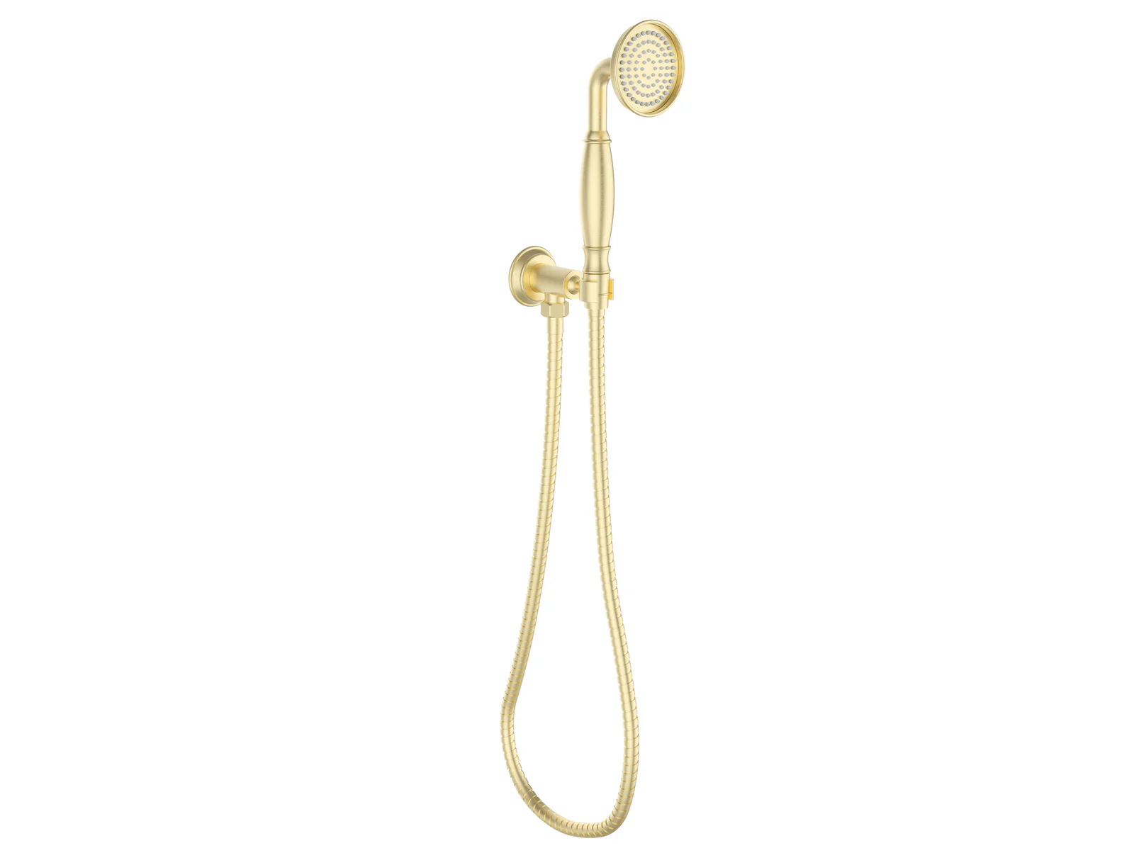Ikon Clasico Handshower On Wall Outlet Bracket Brushed Gold - Image 3