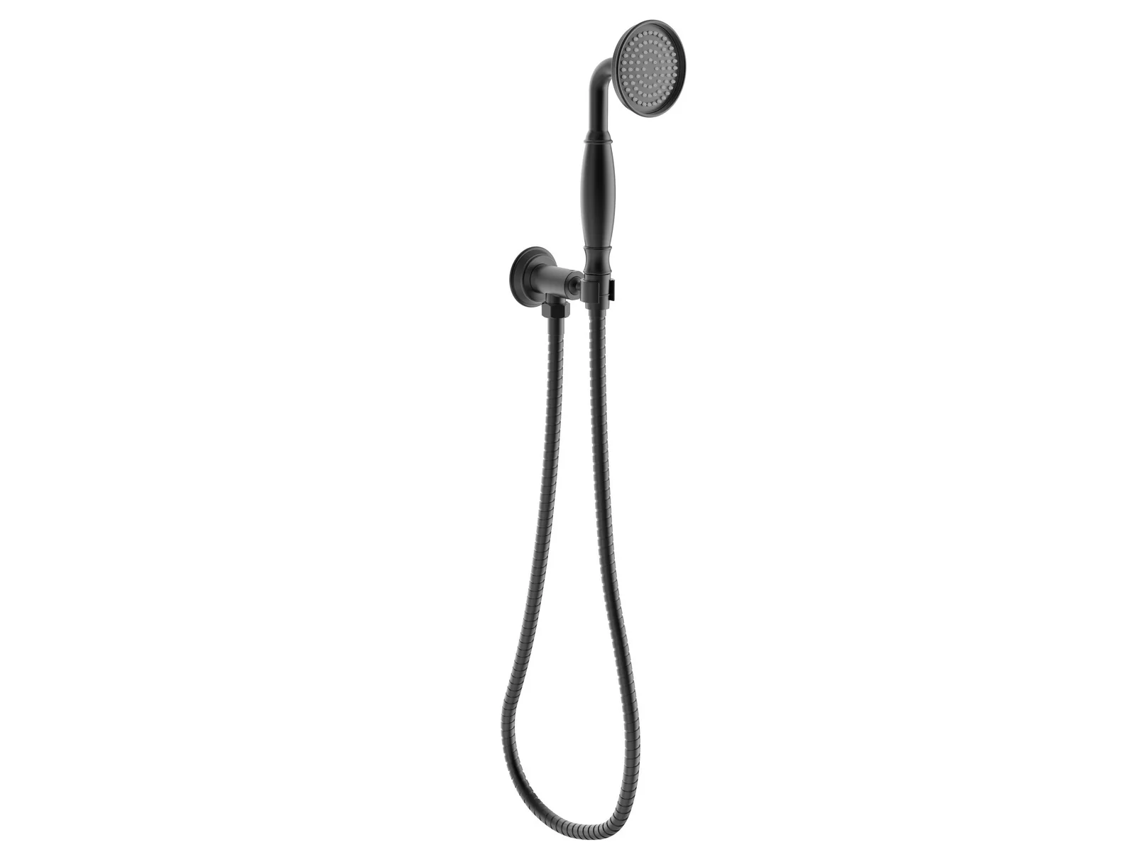 Ikon Clasico Handshower On Wall Outlet Bracket Matte Black - Image 3