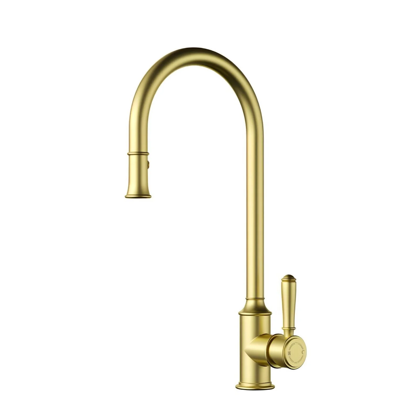 Ikon Clasico Pull Out Sink Mixer Brushed Gold - Image 4