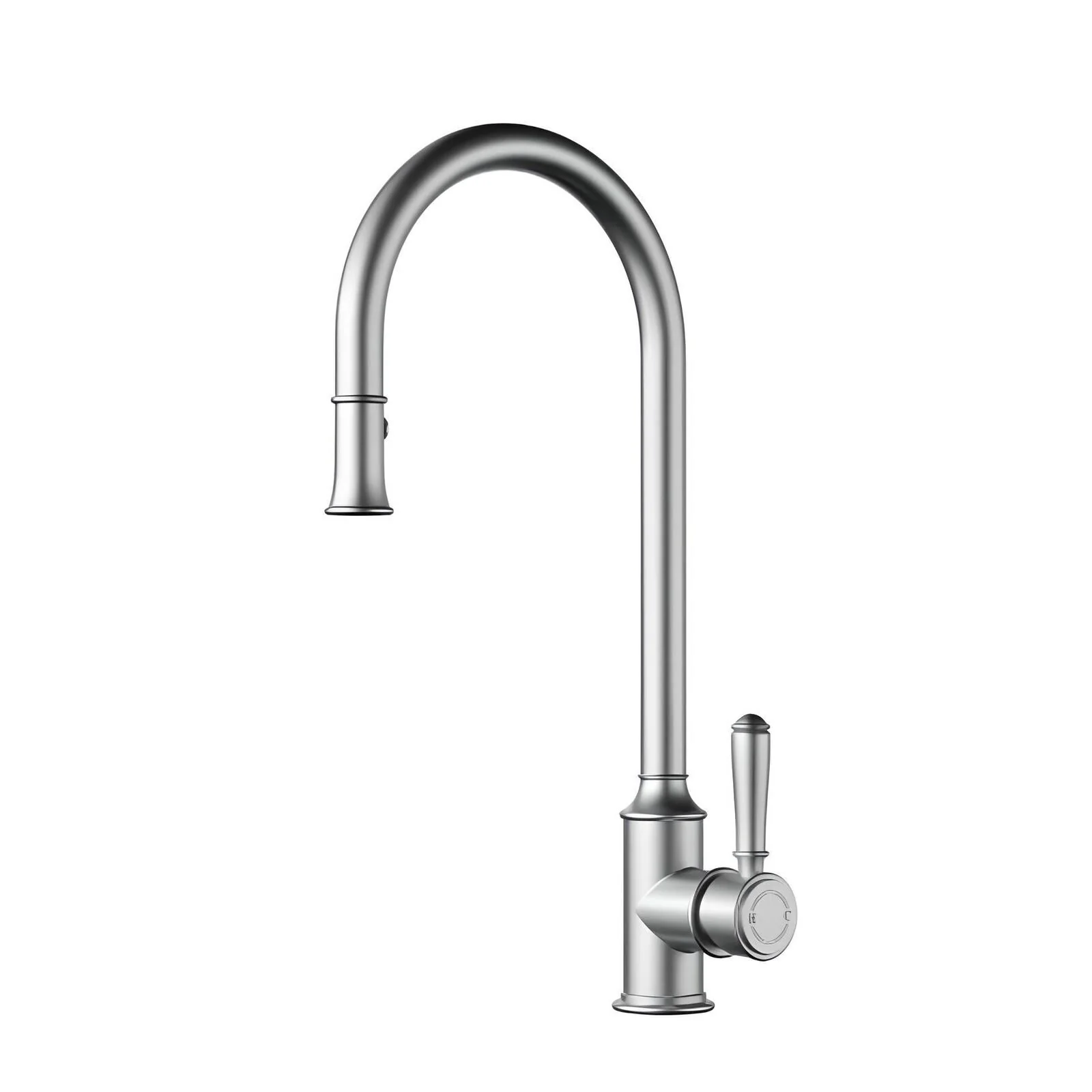 Ikon Clasico Pull Out Sink Mixer Brushed Nickel - Image 3