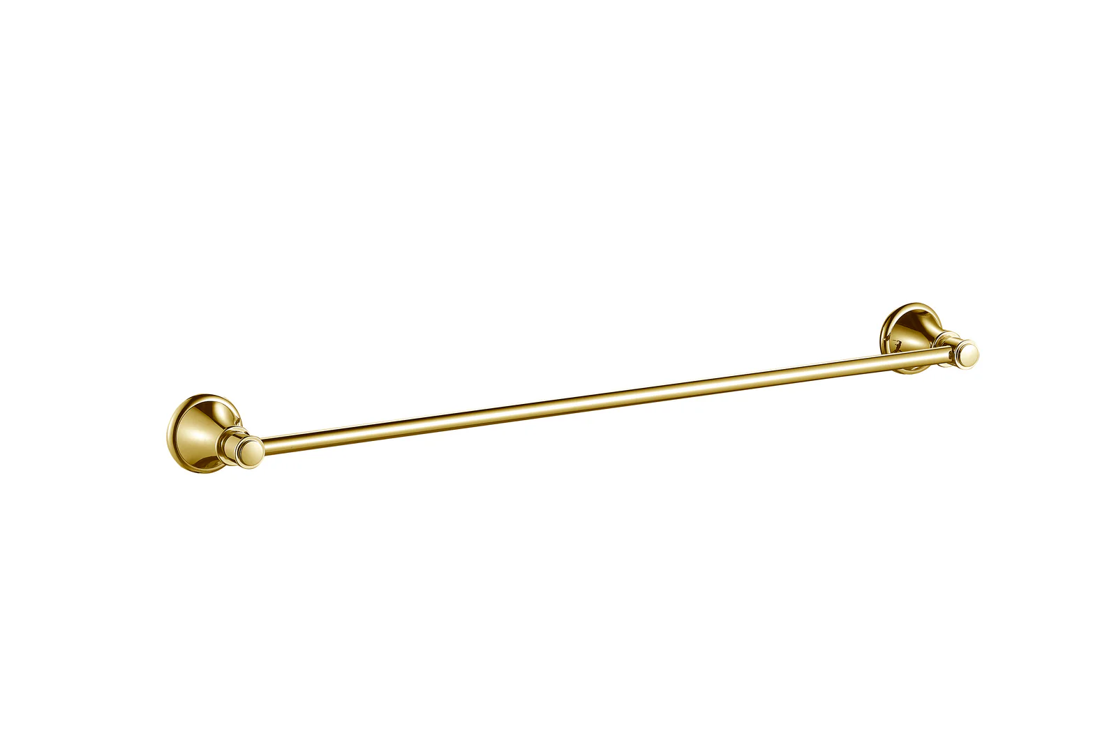 Ikon Clasico Single Towel Rail 600mm Brushed Gold - Image 3