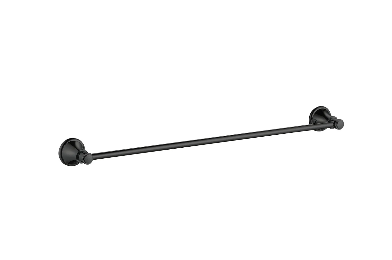 Ikon Clasico Single Towel Rail 800mm Matte Black - Image 3