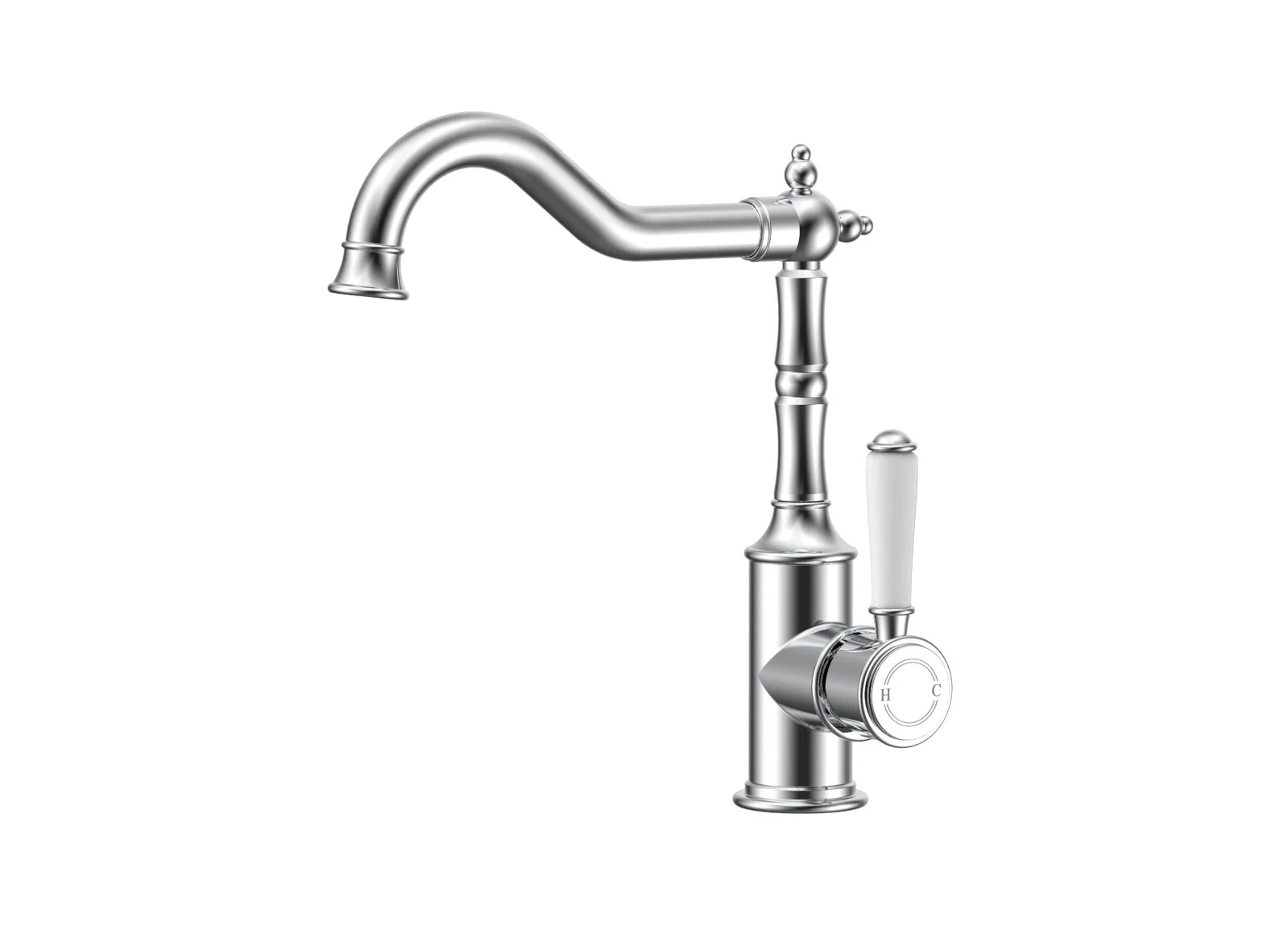 Ikon Clasico Sink Mixer Ceramic Handle Chrome - Image 6