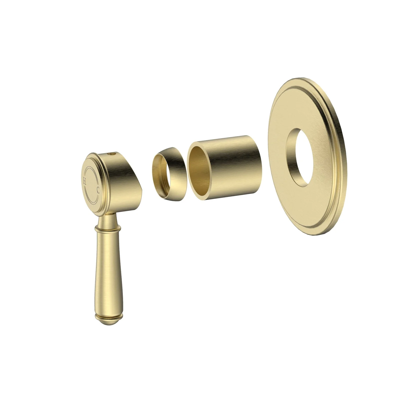 Ikon Clasico Wall Mixer Brushed Gold - Image 2