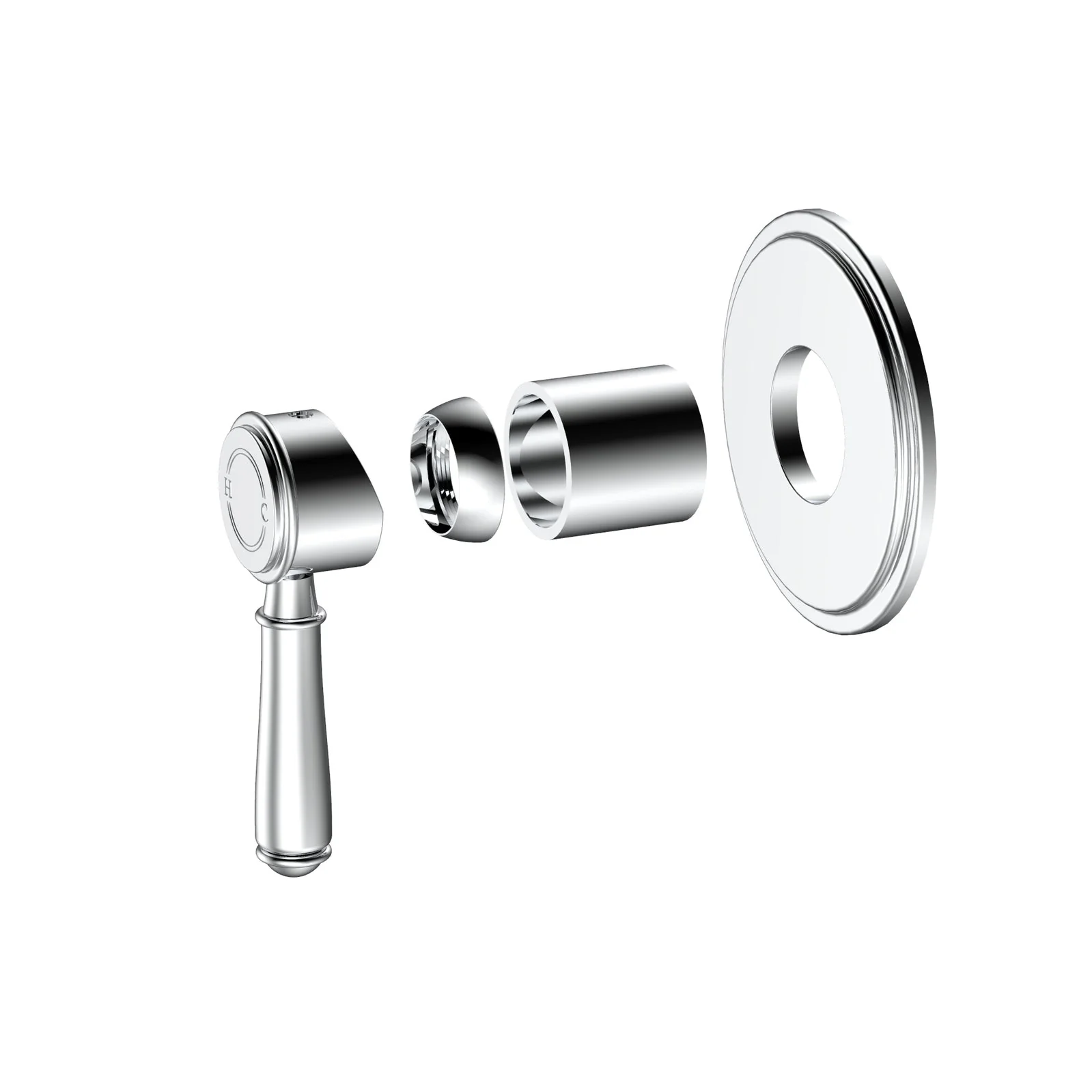 Ikon Clasico Wall Mixer Chrome - Image 2