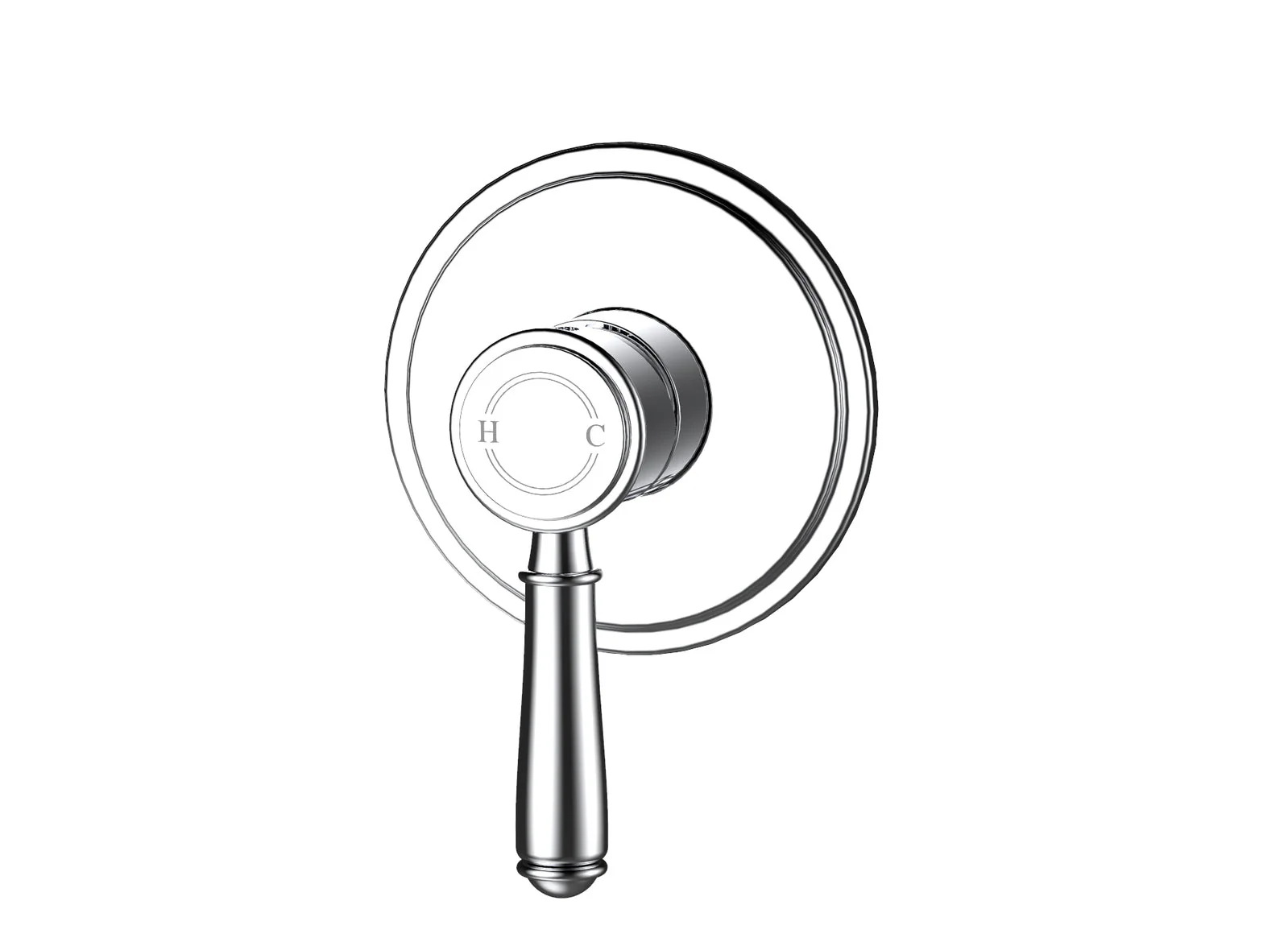 Ikon Clasico Wall Mixer Chrome - Image 6