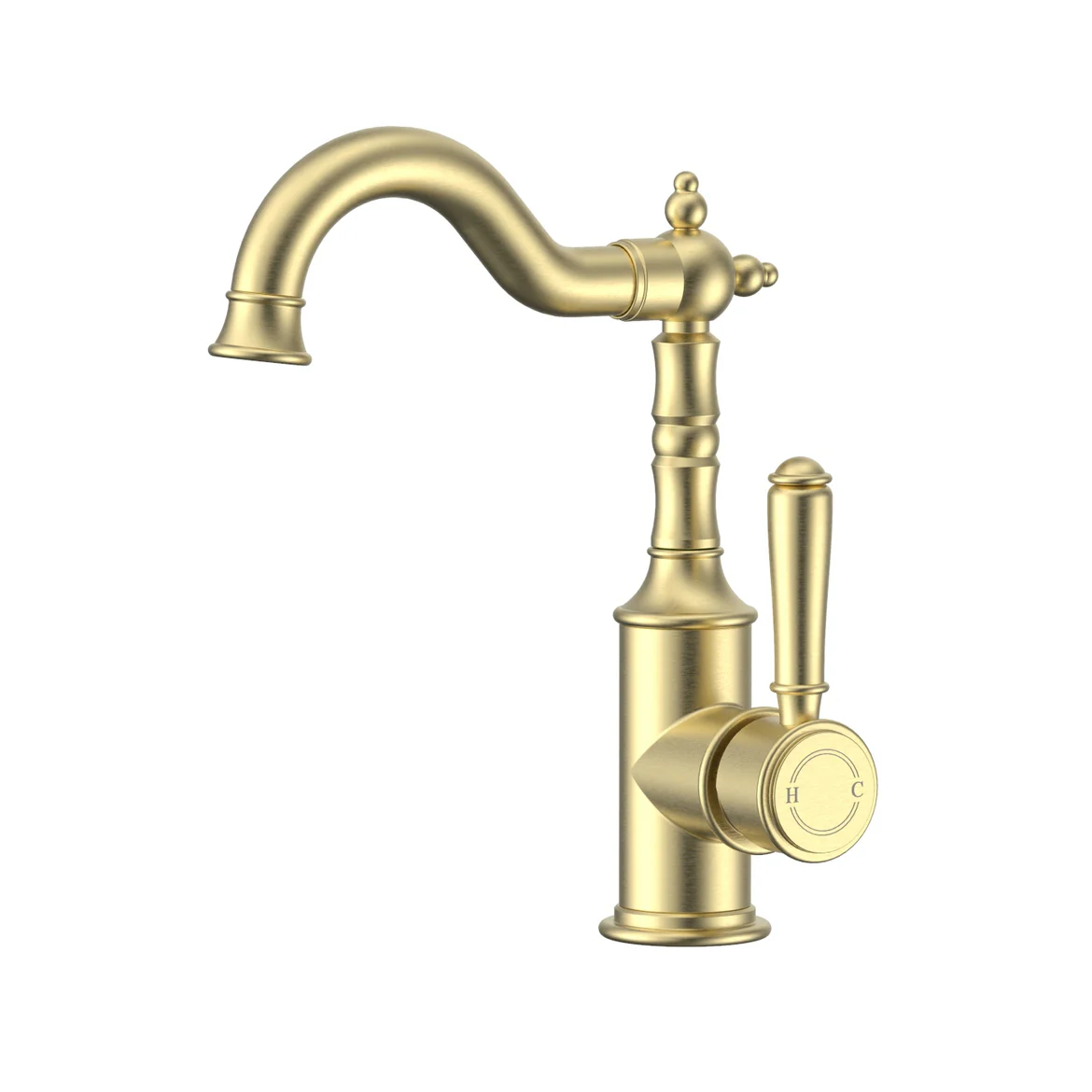 Ikon Clasico Basin Mixer Brushed Gold - Image 2