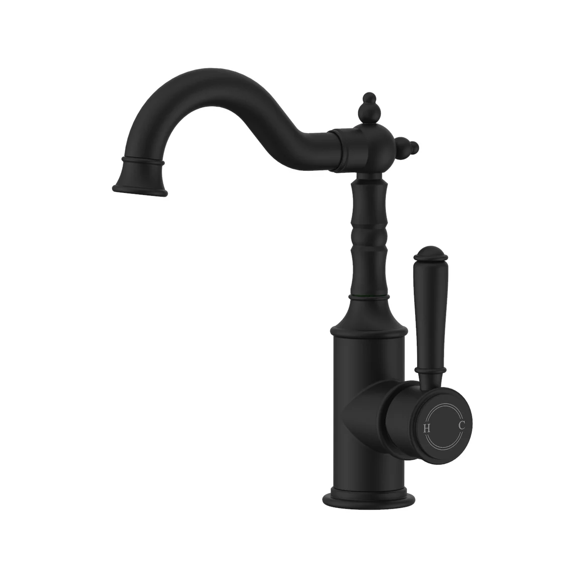 Ikon Clasico Basin Mixer Matte Black - Image 2