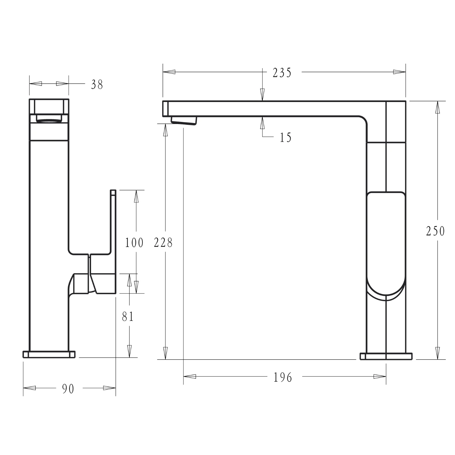 Ikon Flores Kitchen Mixer Chrome - Image 2